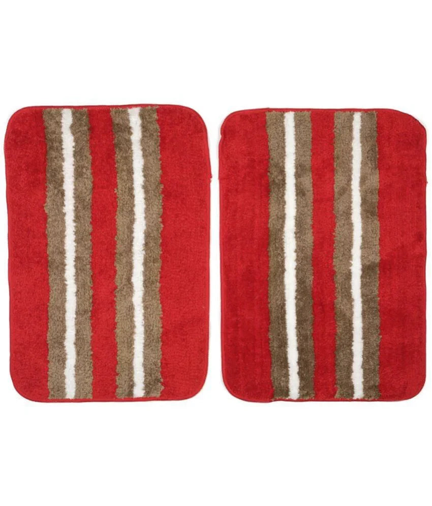 Horizon - Red Microfibre Doormat (Pack of 2)
