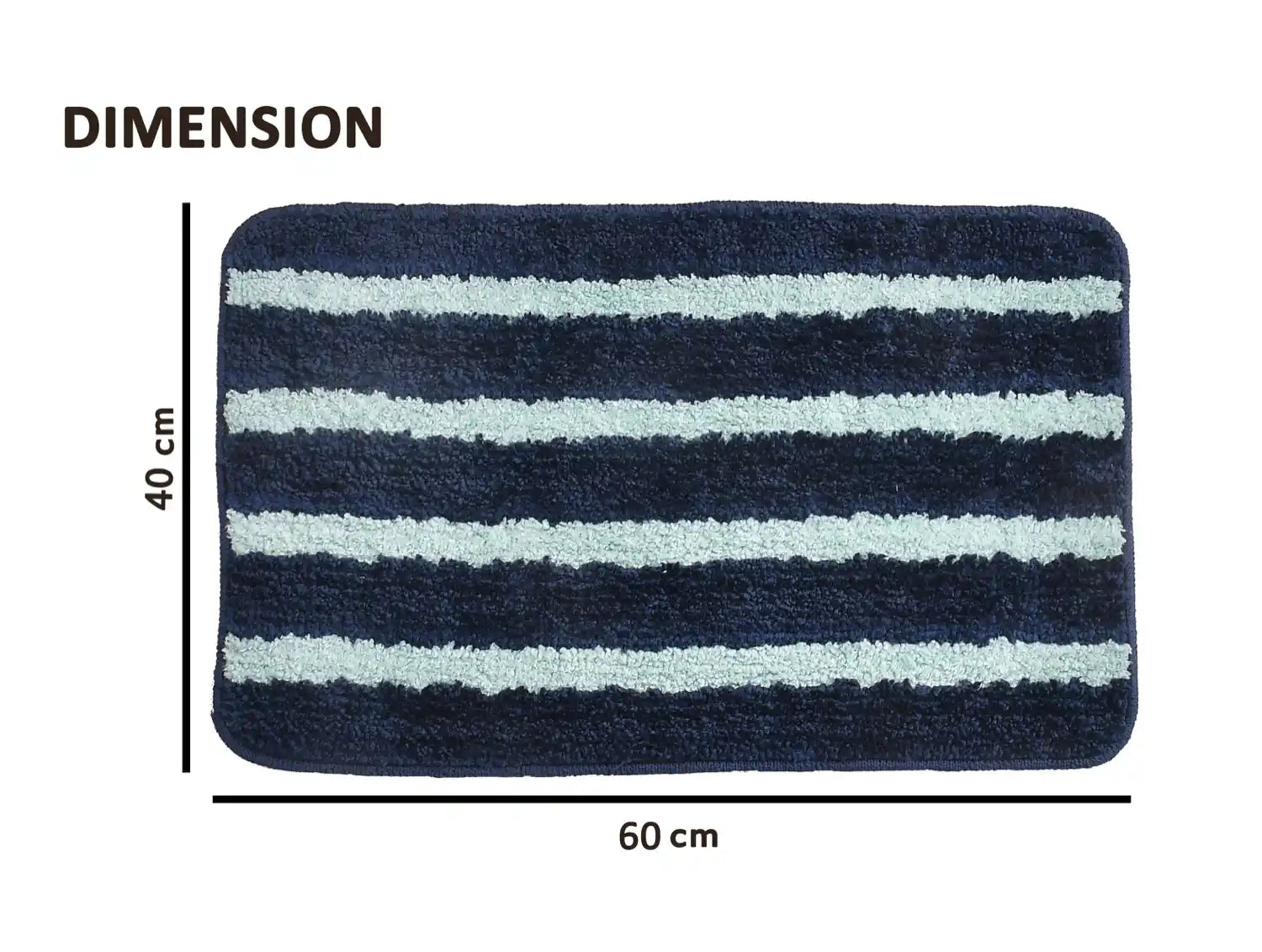 Horizon - Royal Blue Microfibre Doormat (Pack of 2)