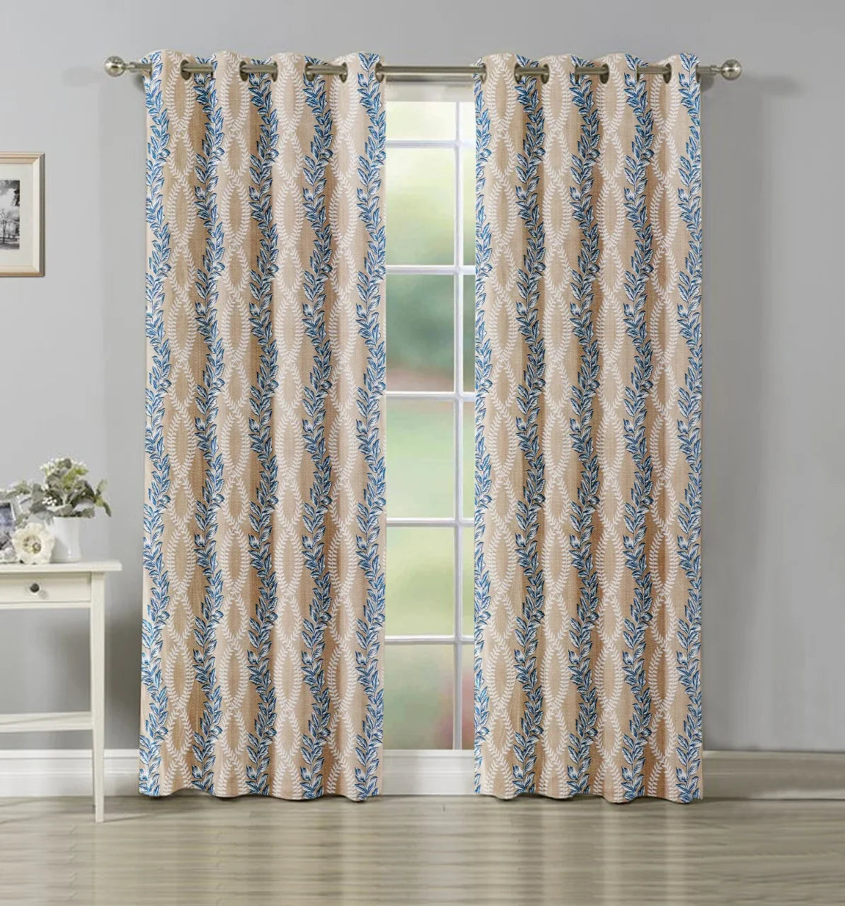 Ivy - Blue Curtains (Set of 2)