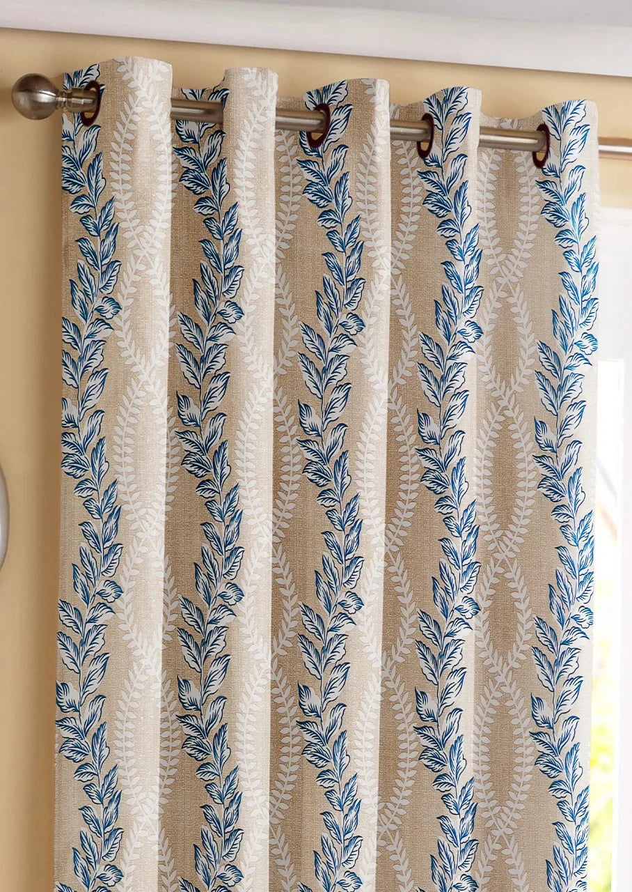 Ivy - Blue Curtains (Set of 2)