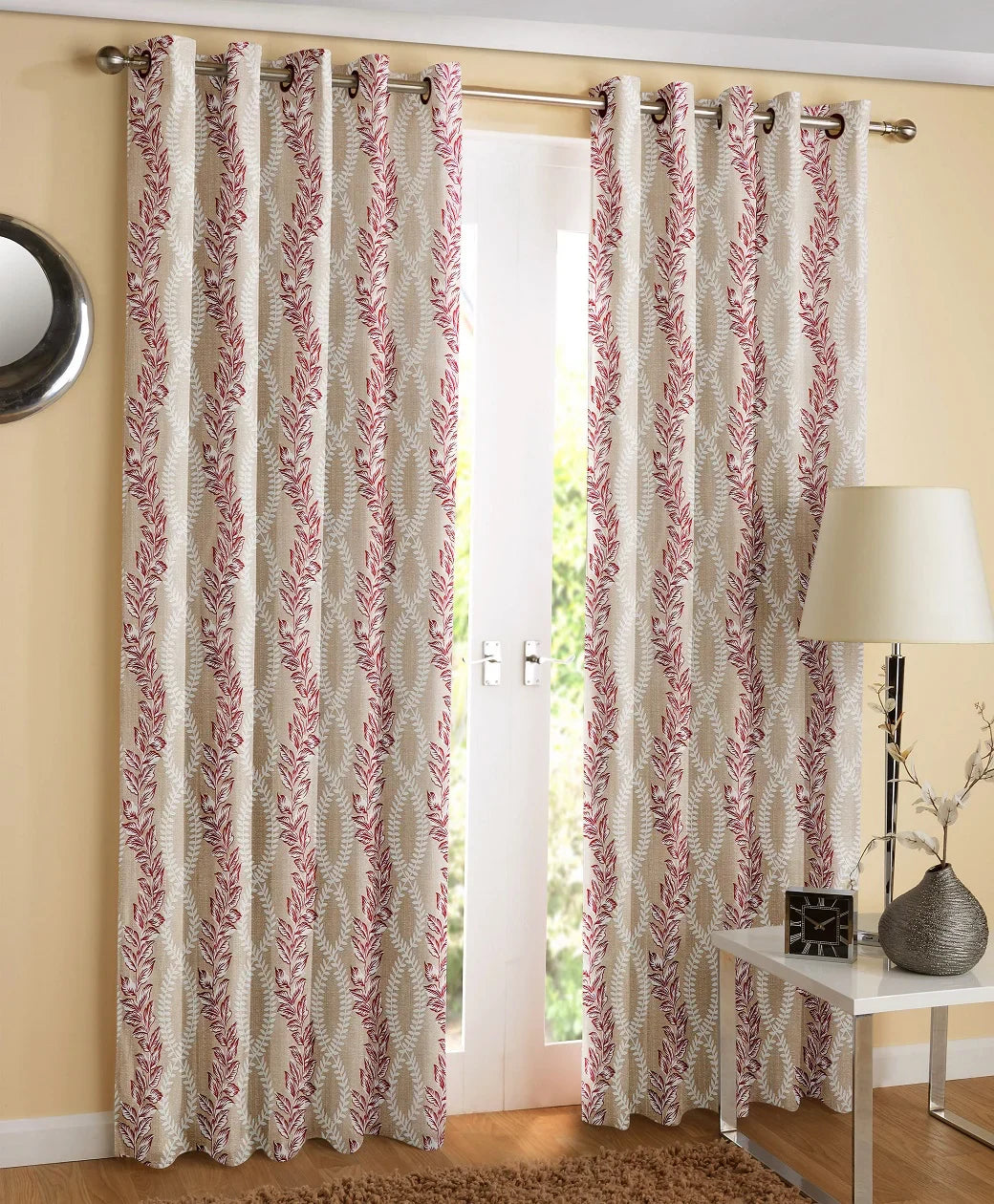 Ivy - Cherry Curtains (Set of 2)