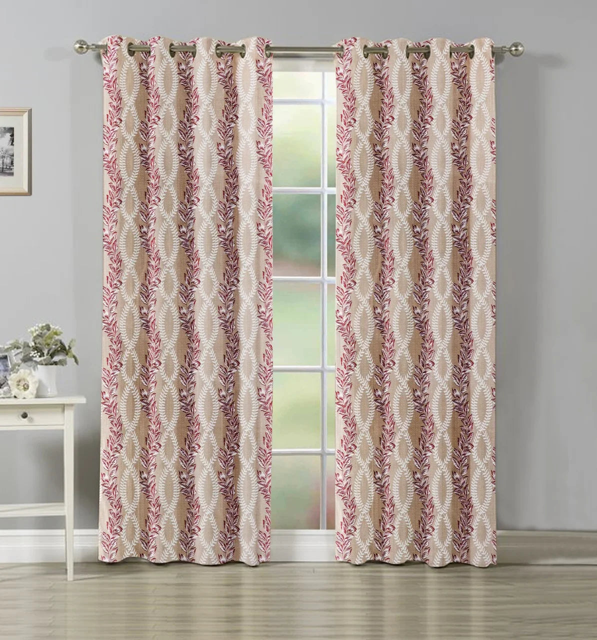 Ivy - Cherry Curtains (Set of 2)