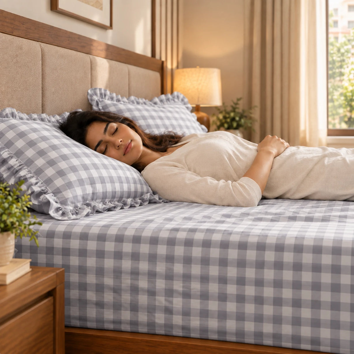 Juliette Haze - 5 Pieces - Ruffle Frill Bedding Set (90 x 100 inches)