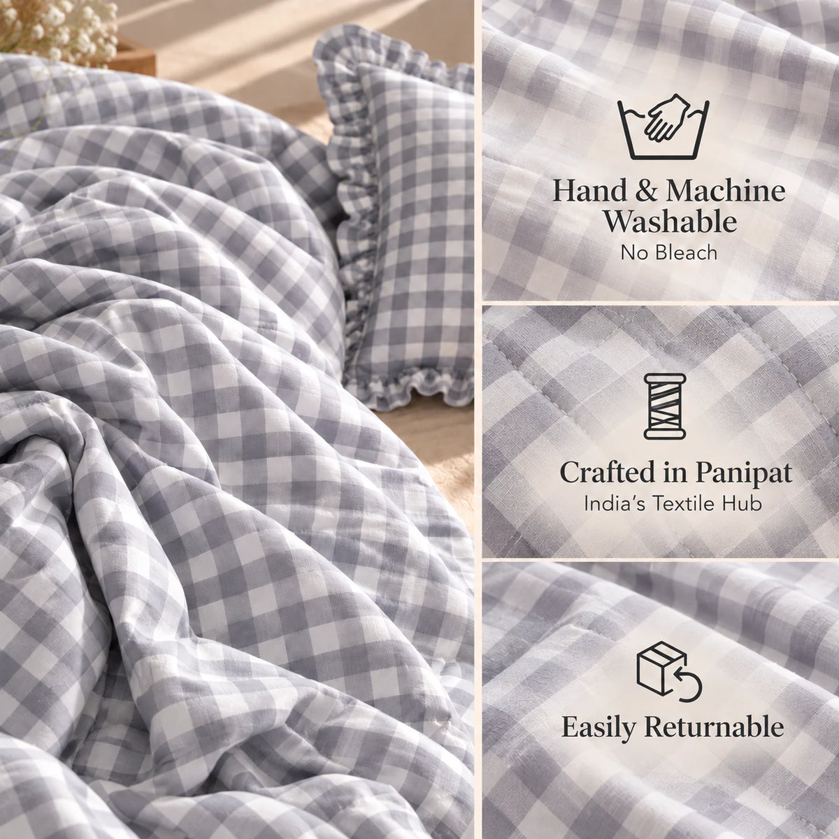 Juliette Haze - 5 Pieces - Ruffle Frill Bedding Set (90 x 100 inches)