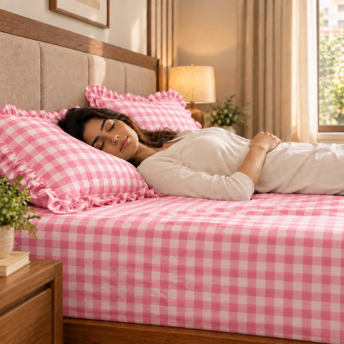Juliette Rose - 5 Pieces - Ruffle Frill Bedding Set (90 x 100 inches)