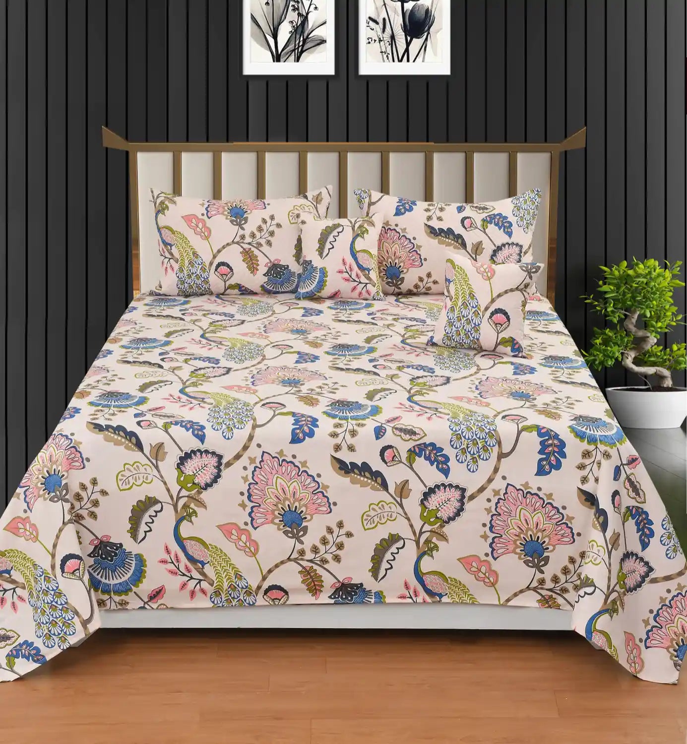 Lila - 5 Pieces - Quilted Bedding Set (90 x 90 inches)