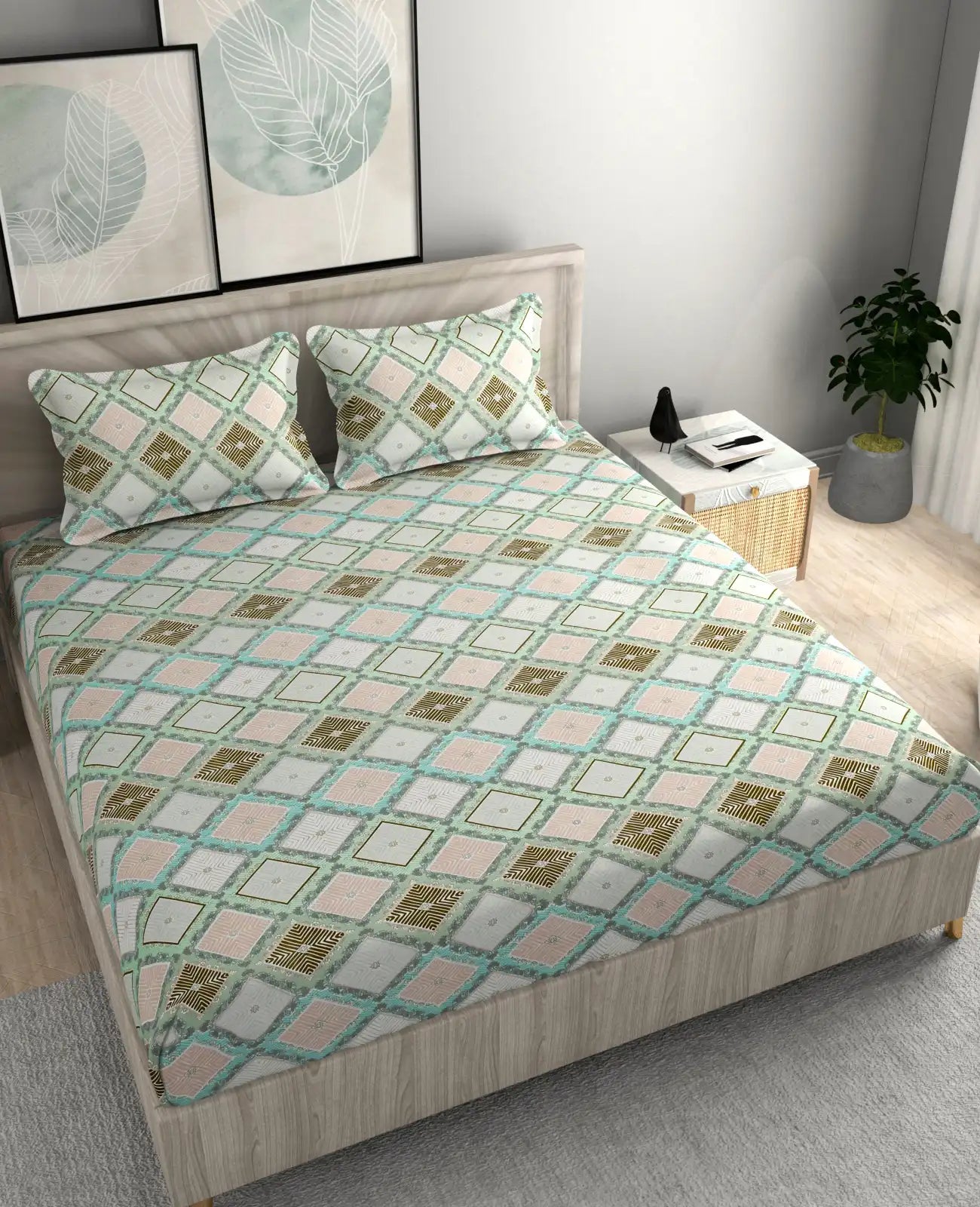 Limestone - King - Fitted Bedsheet (78×72 inches)