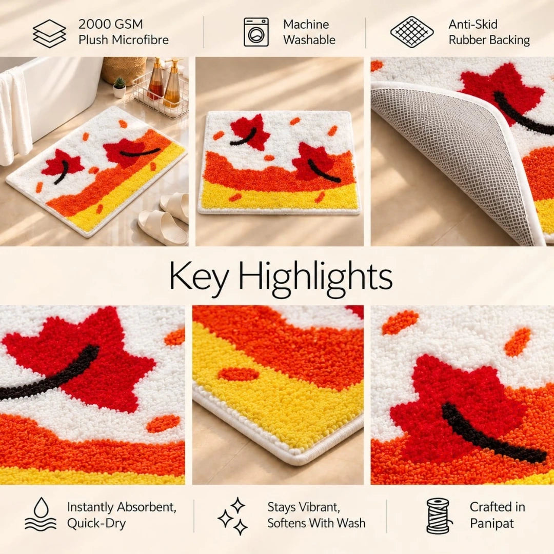 Maple - Anti-Slip Microfibre Doormat (40x60 cm) - Pack of 1