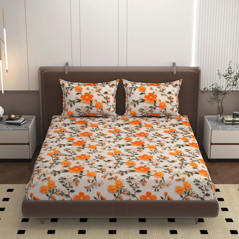 Marigale - King - 7D Design Fitted Bedsheet (78×72 inches)