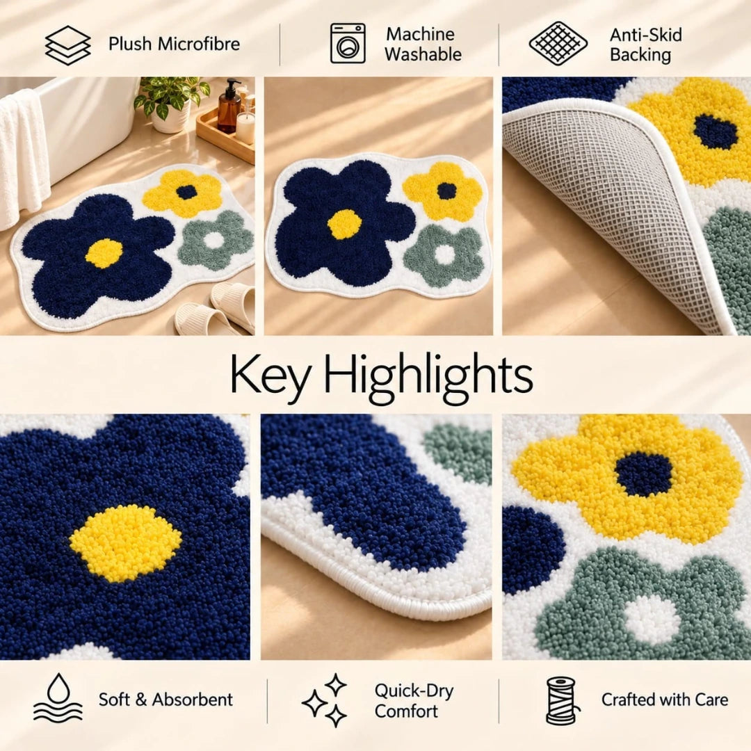 Marigold - Anti-Slip Microfibre Doormat (40x60 cm) - Pack of 1