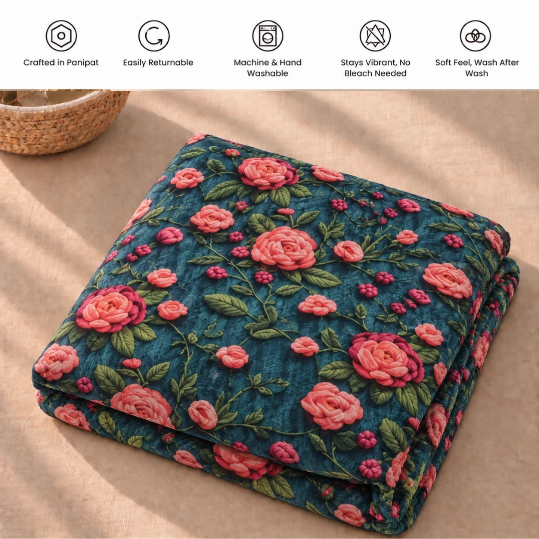Moonflower - King - 7D Design Fitted Bedsheet (78×72 inches)