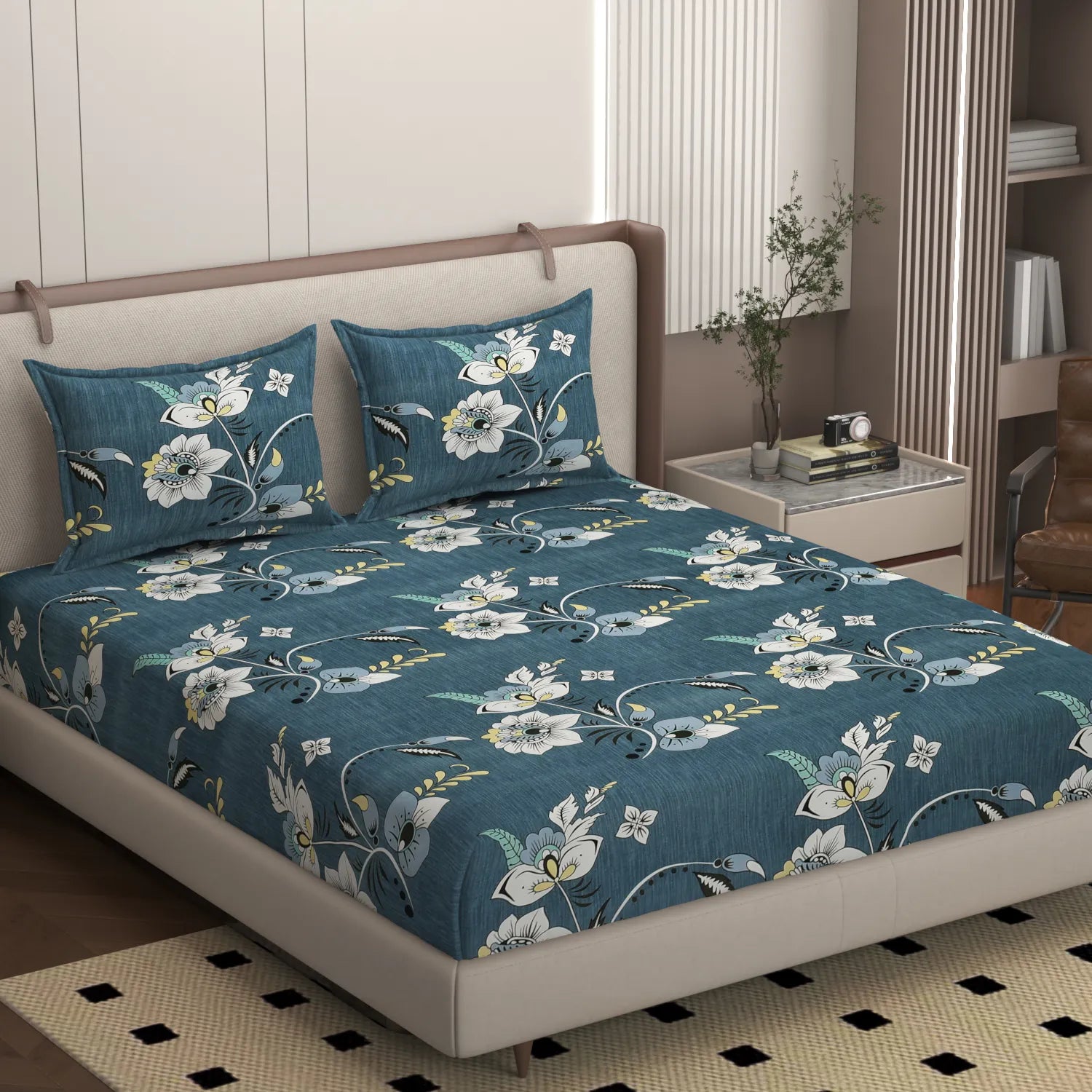 Aster - King - Fitted Bedsheet (78×72 inches)