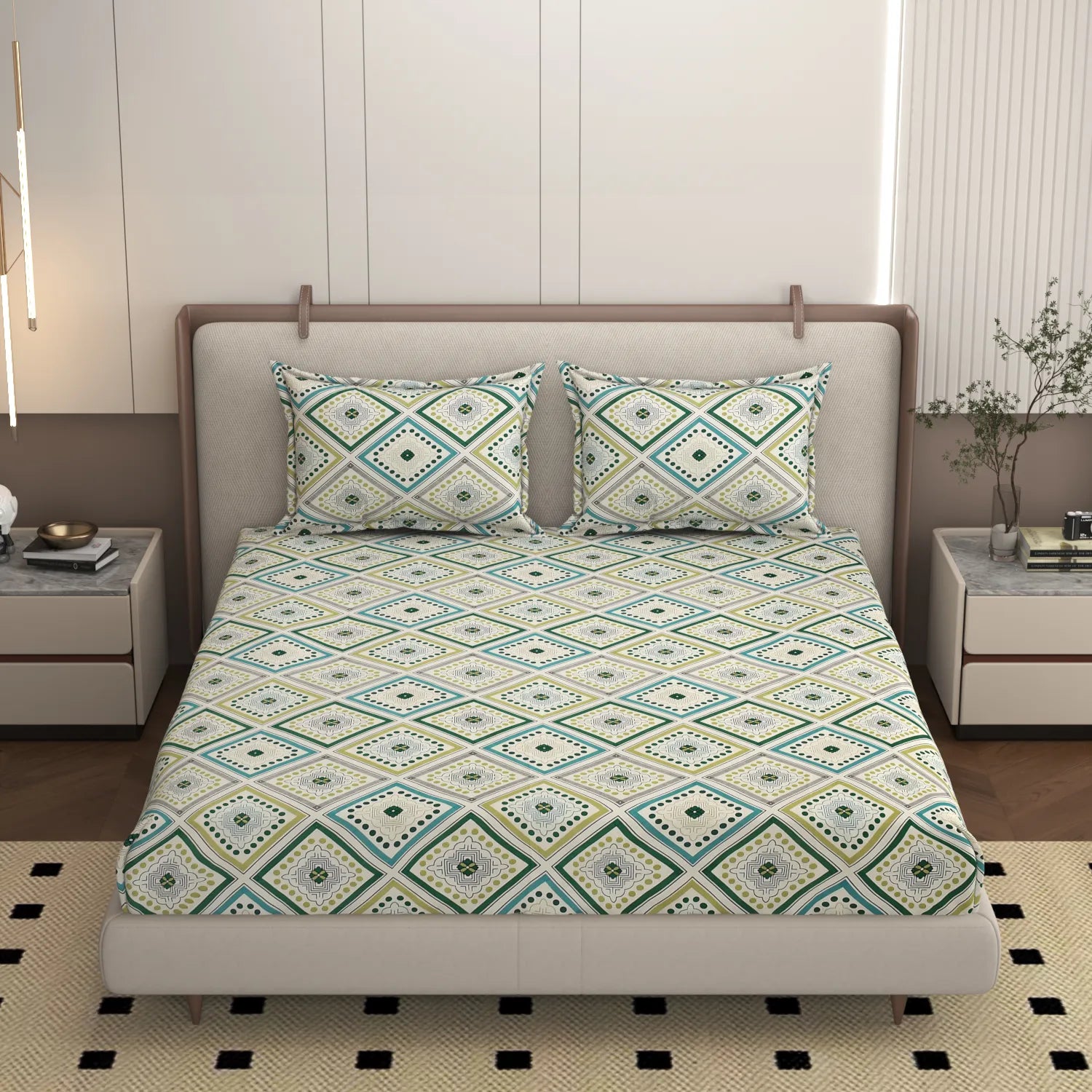 Emerald - Queen/Double - Fitted Bedsheet (76×72 inches)