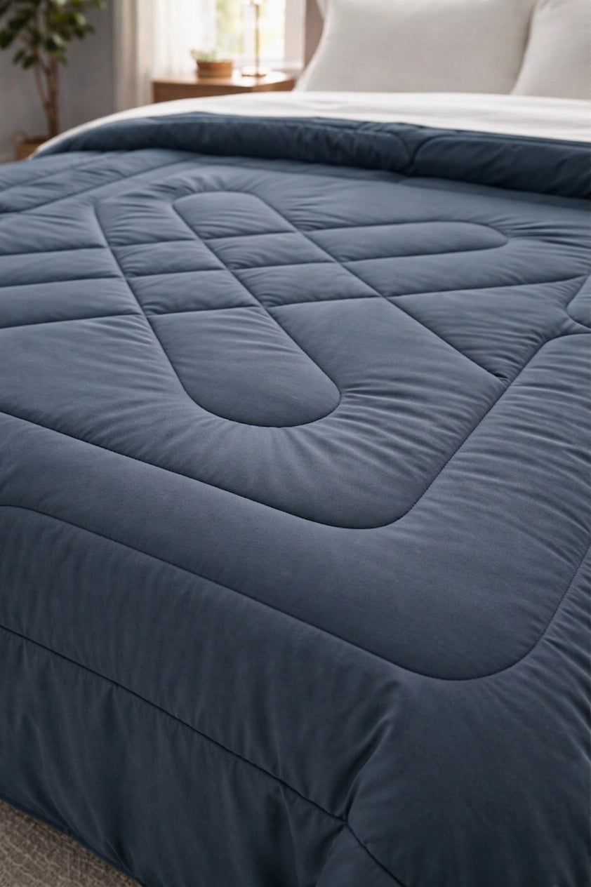 Reversible Double Bed Comforter - Ocean & Mist (Diamond)