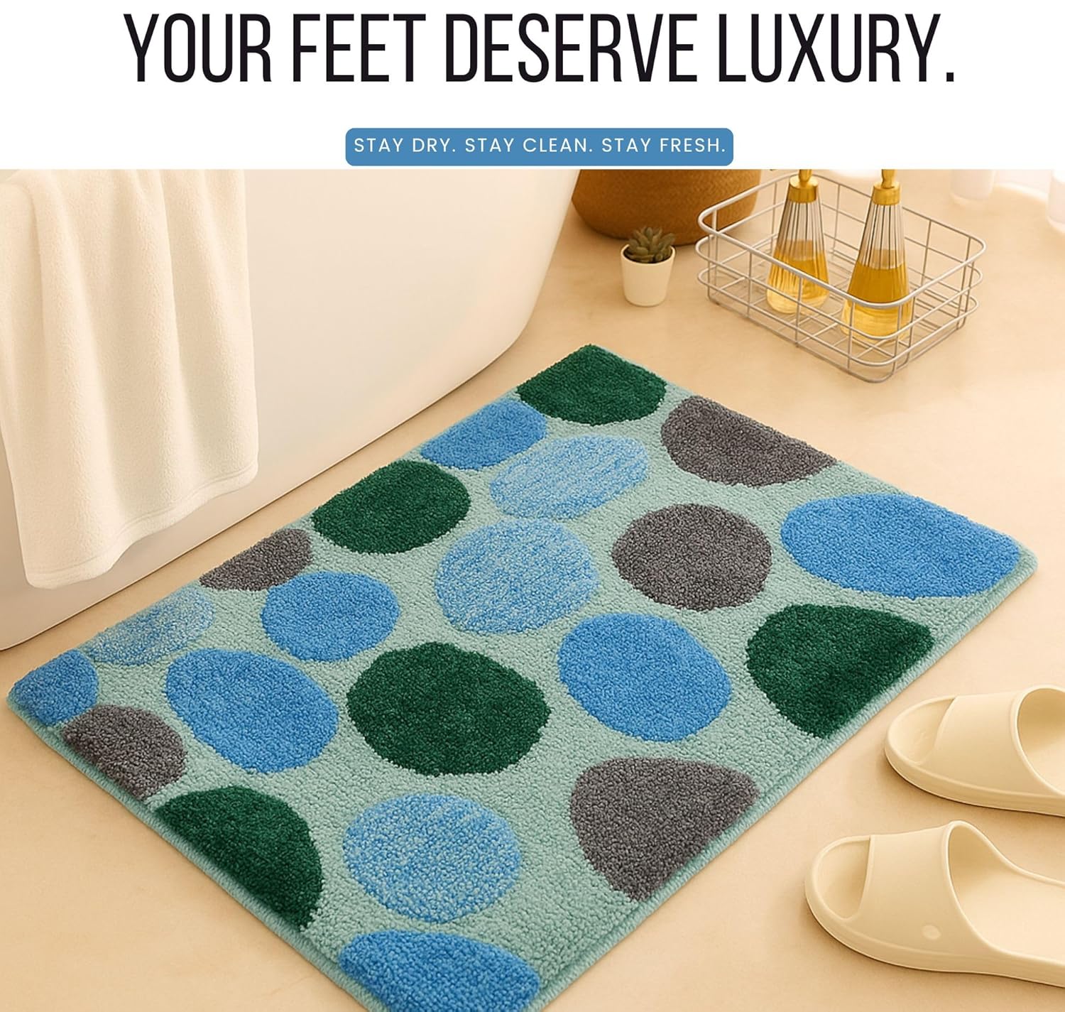 Oswald - Anti-Slip Microfibre Doormat (40x60 cm) - Pack of 1