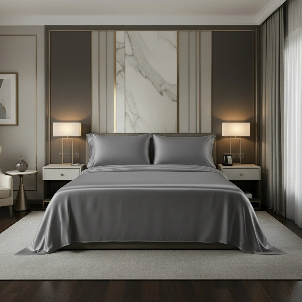 PURITY - Carbon Grey - Pure Cotton King Bedsheet (108×108 inches)
