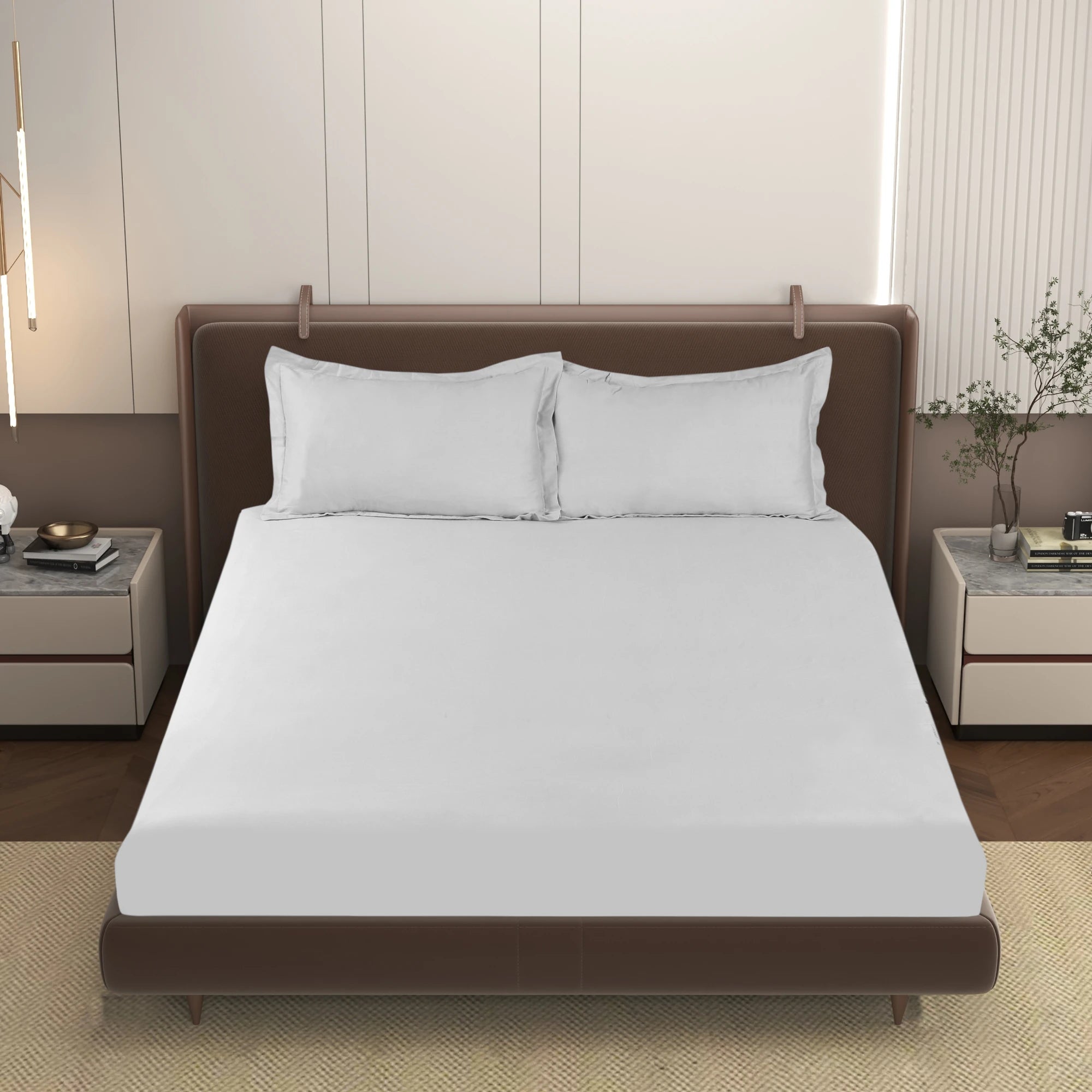 PURITY - Natural Grey - Pure Cotton King Bedsheet (108×108 inches)