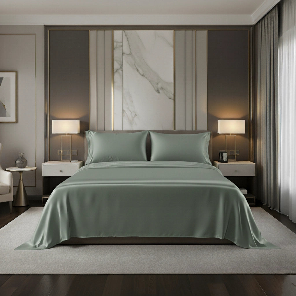 PURITY - Olive - Pure Cotton King Bedsheet (108×108 inches)
