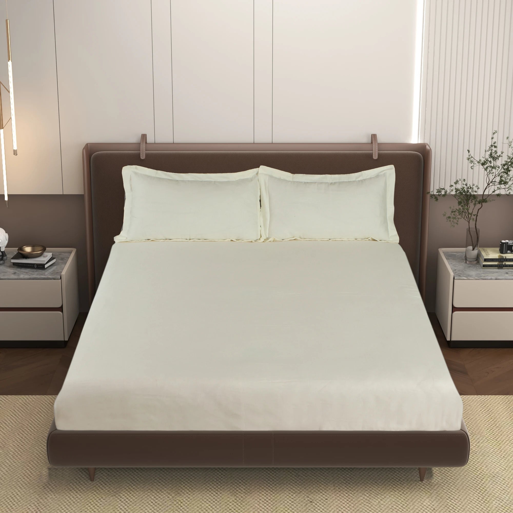 PURITY - Vanilla - Pure Cotton King Bedsheet (108×108 inches)