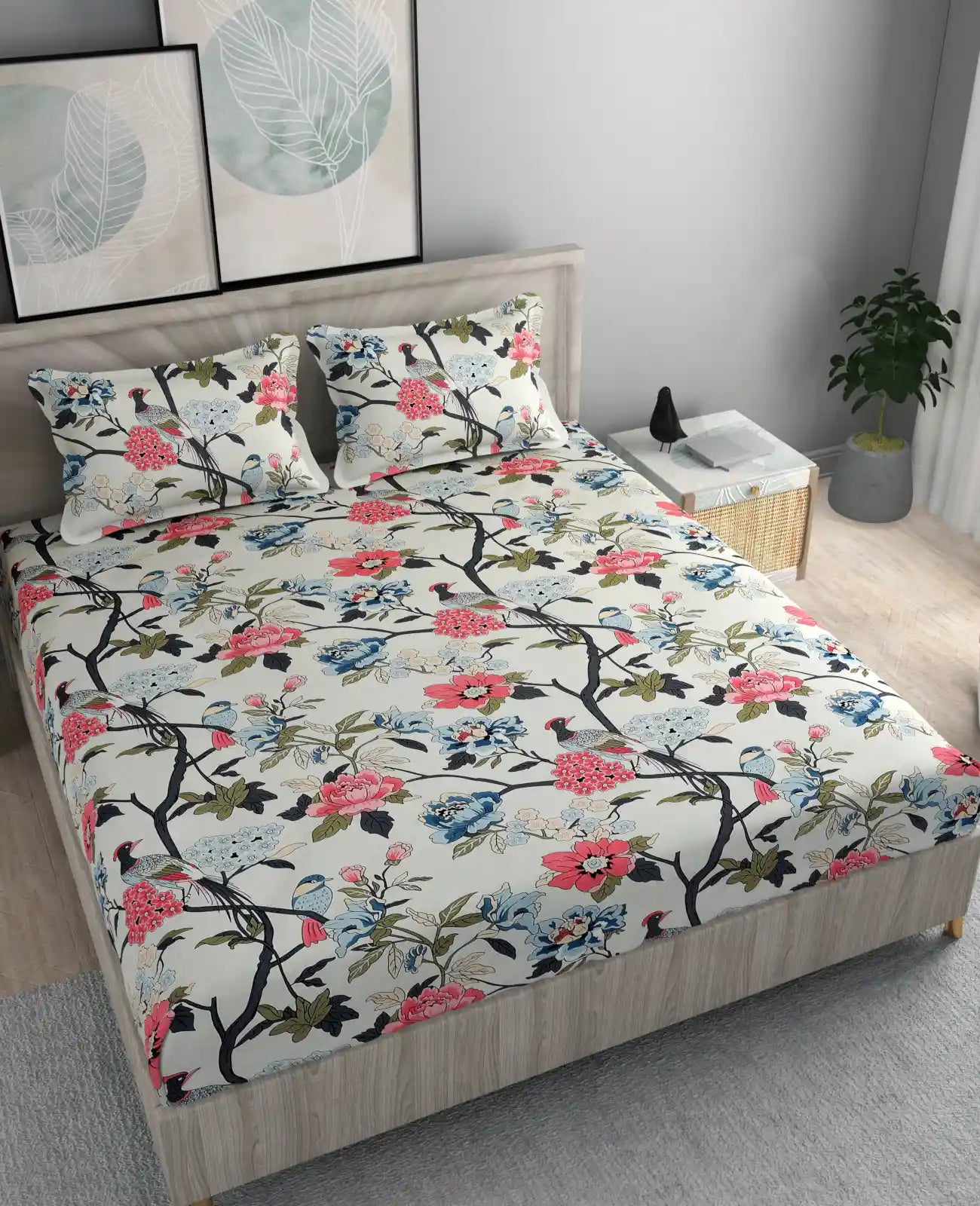 Petunia - Queen/Double - Fitted Bedsheet (76×72 inches)