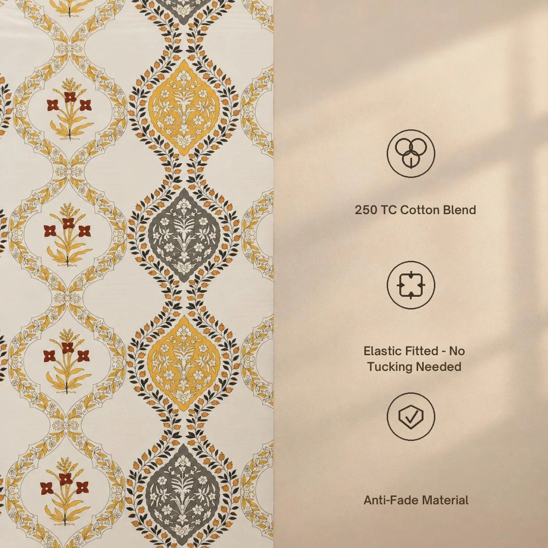 Porcelain - King - Fitted Bedsheet (78×72 inches)
