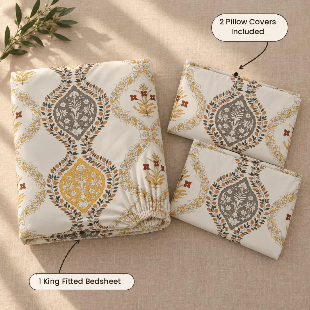 Porcelain - King - Fitted Bedsheet (78×72 inches)