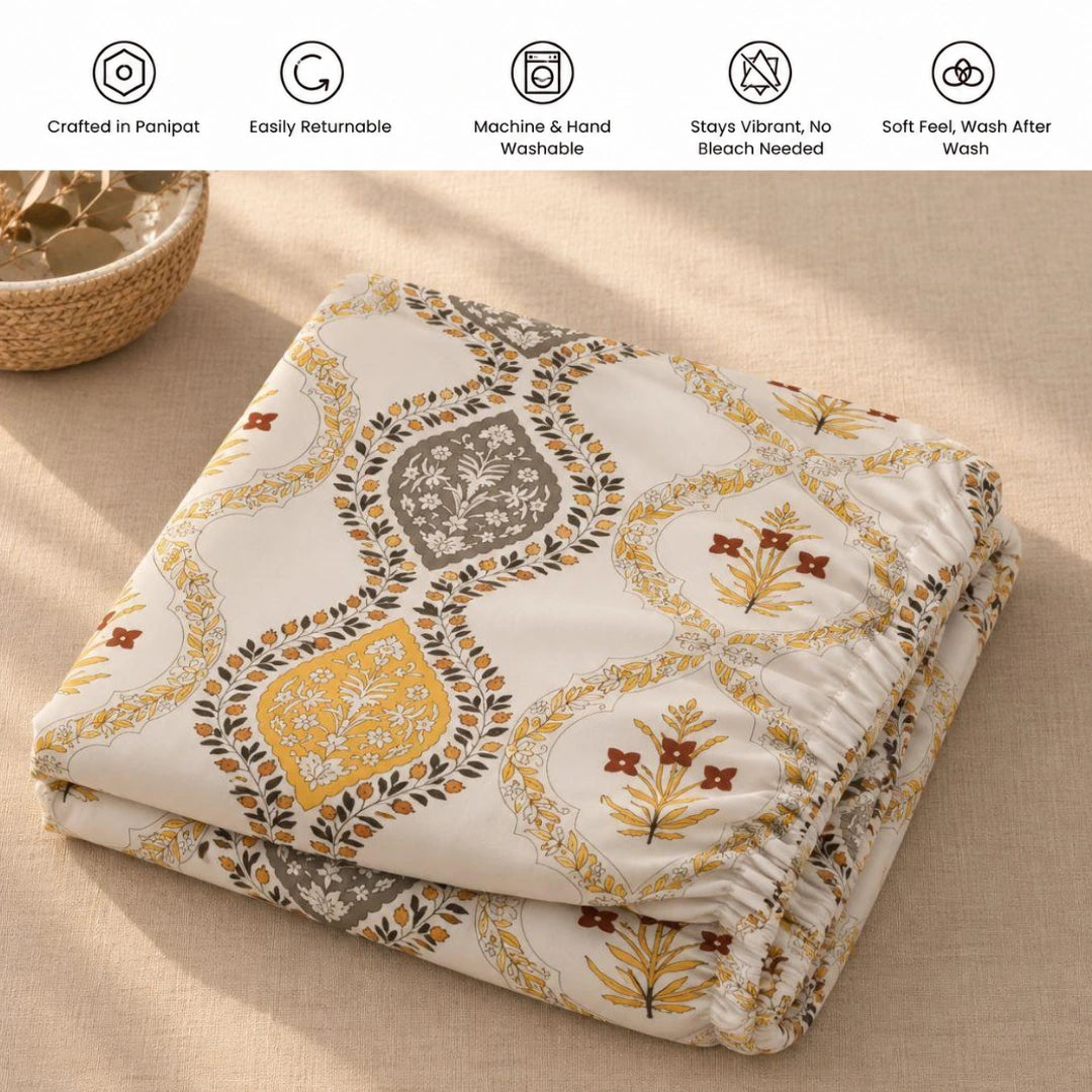 Porcelain - King - Fitted Bedsheet (78×72 inches)