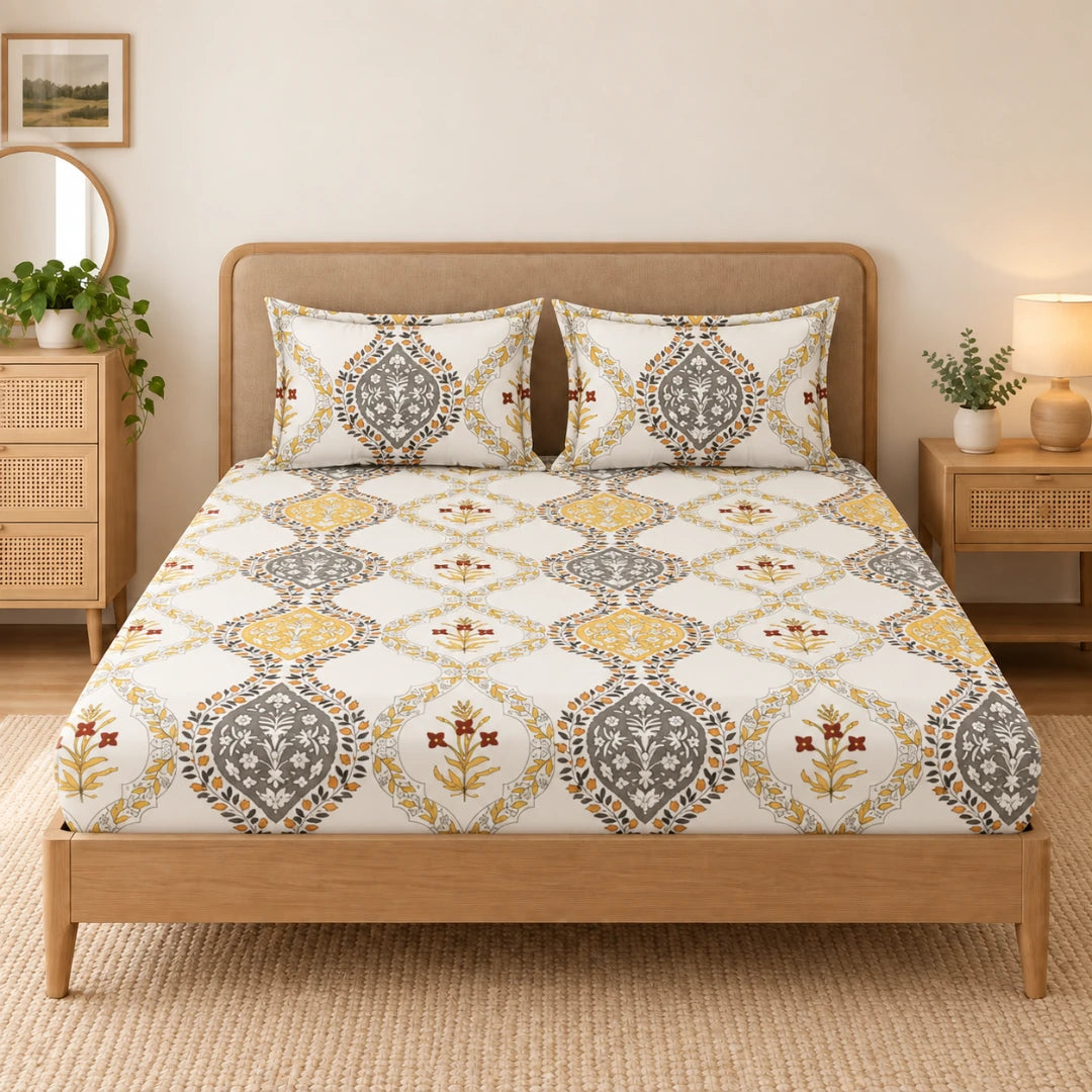 Porcelain - King - Fitted Bedsheet (78×72 inches)