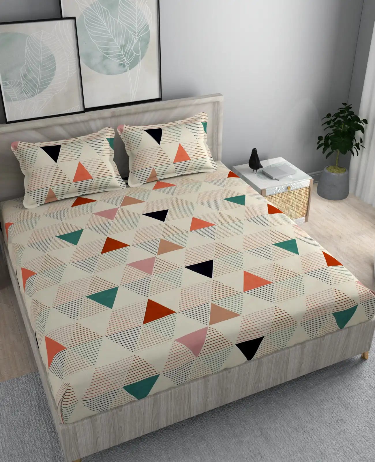 Prism - Queen/Double - Fitted Bedsheet (76×72 inches)