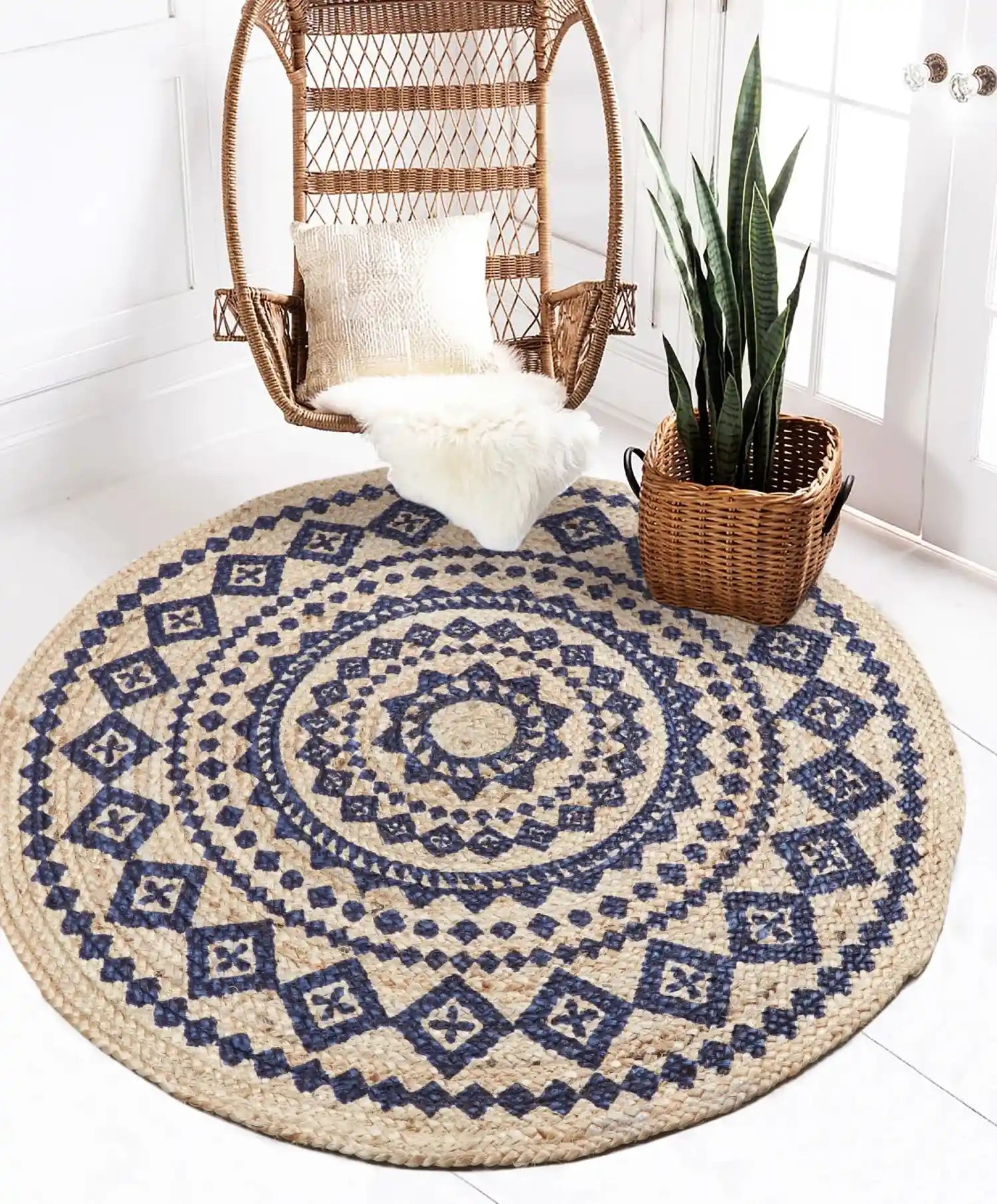 Recycled Cotton Rug - Classic Blue