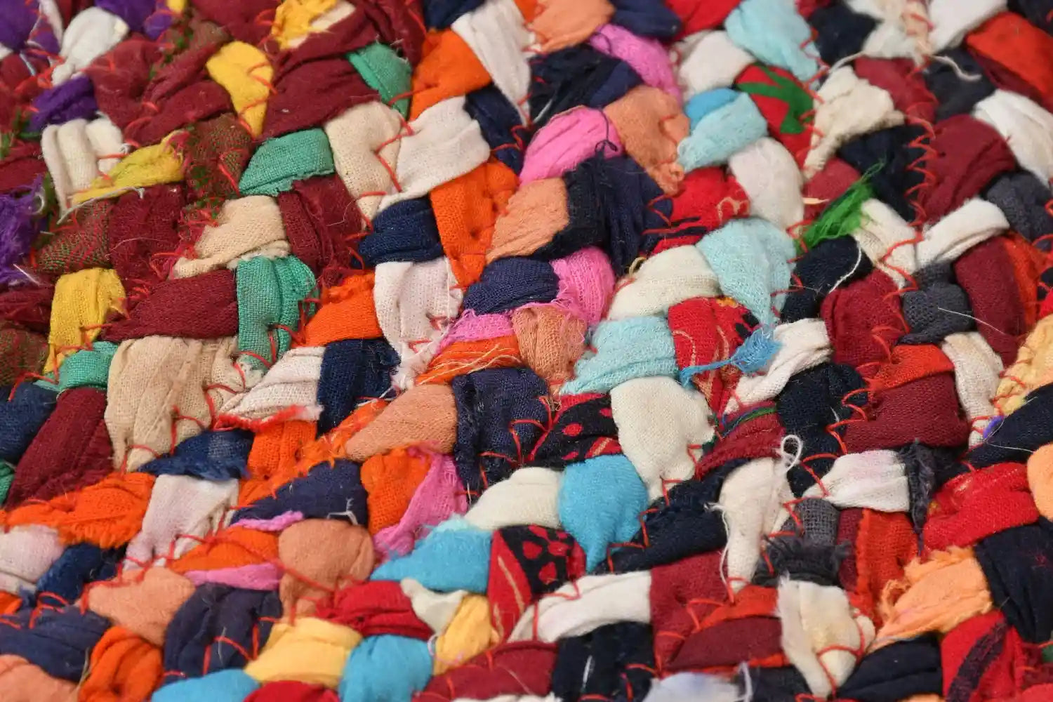 Recycled Cotton Rug - Multicolor Abstract
