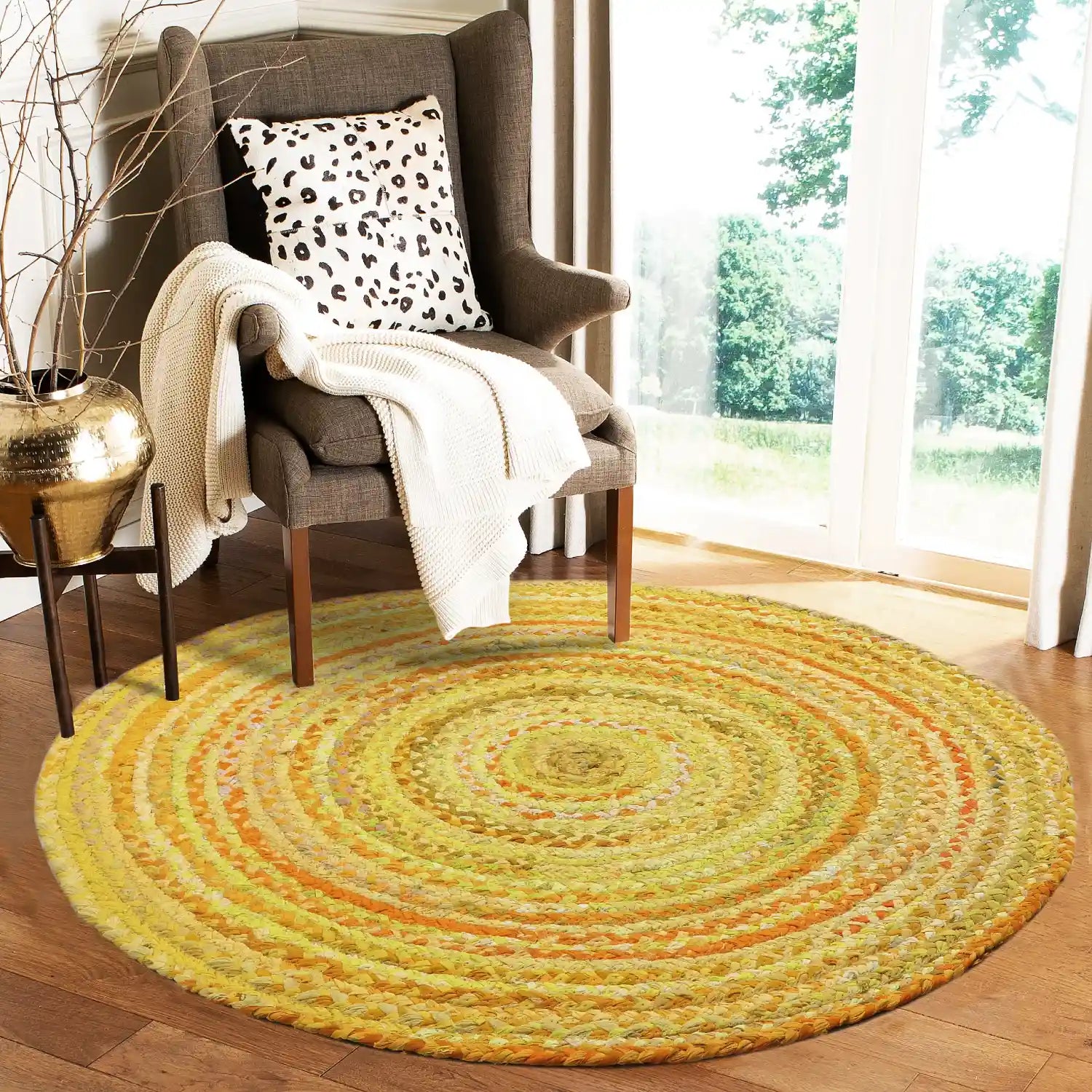 Recycled Cotton Rug - Mustard