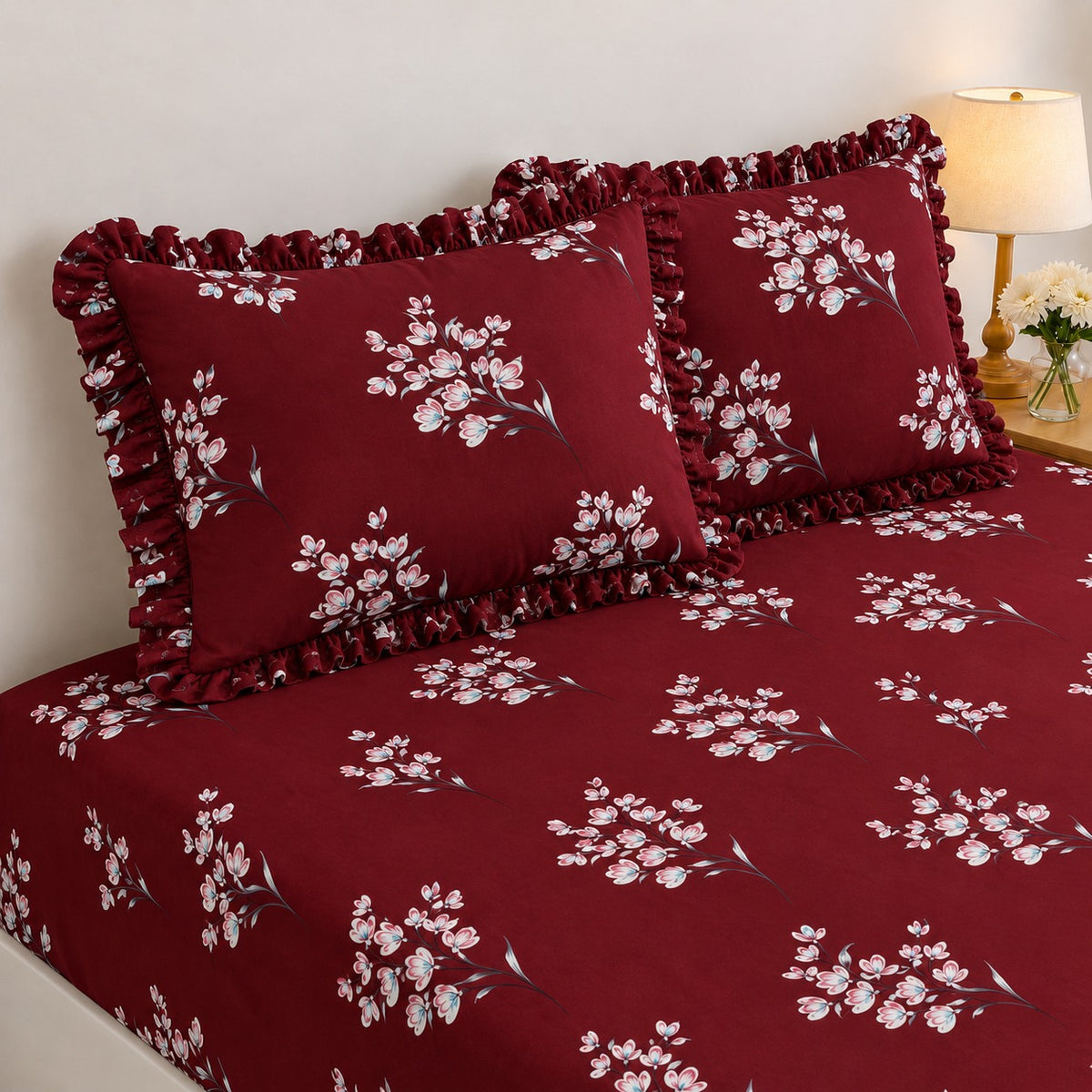 Riva - Frilled - King Fitted Bedsheet (78×72 inches)