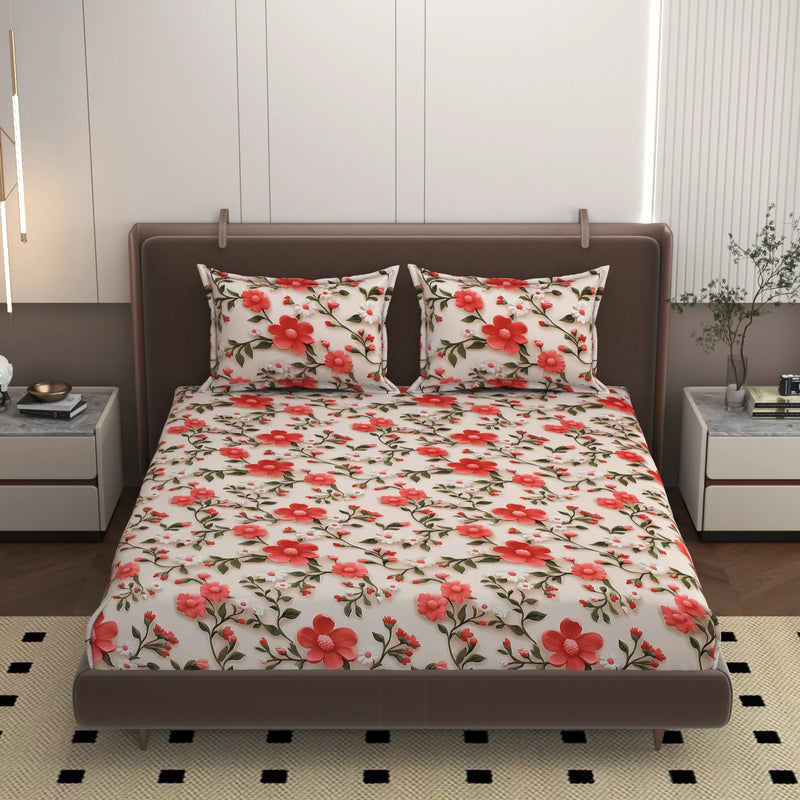 Rosella - King - 7D Design Fitted Bedsheet (78×72 inches)