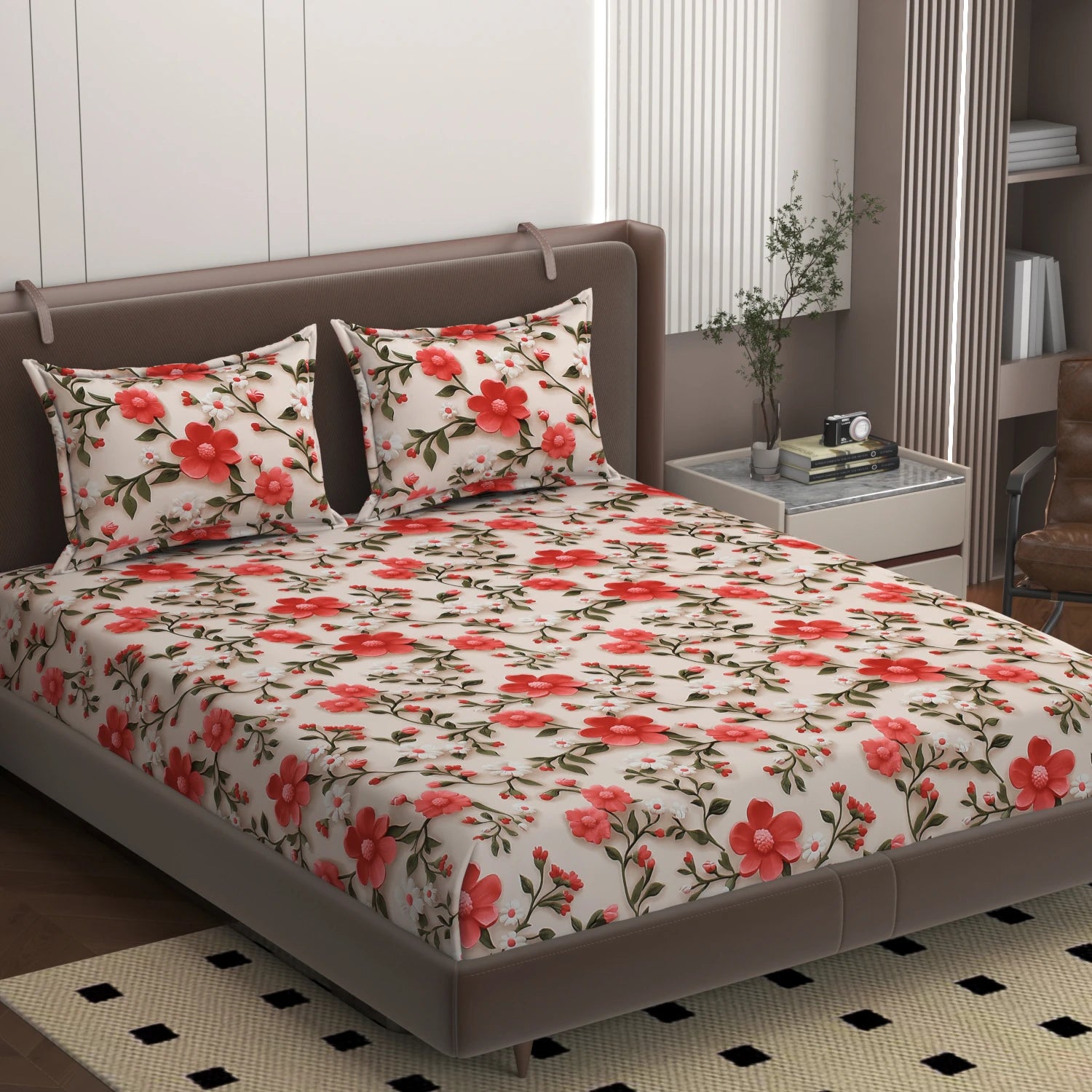 Rosella - King - 7D Design Fitted Bedsheet (78×72 inches)