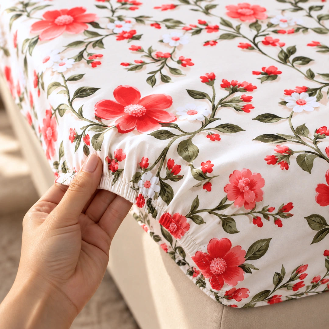 Rosella - King - 7D Design Fitted Bedsheet (78×72 inches)