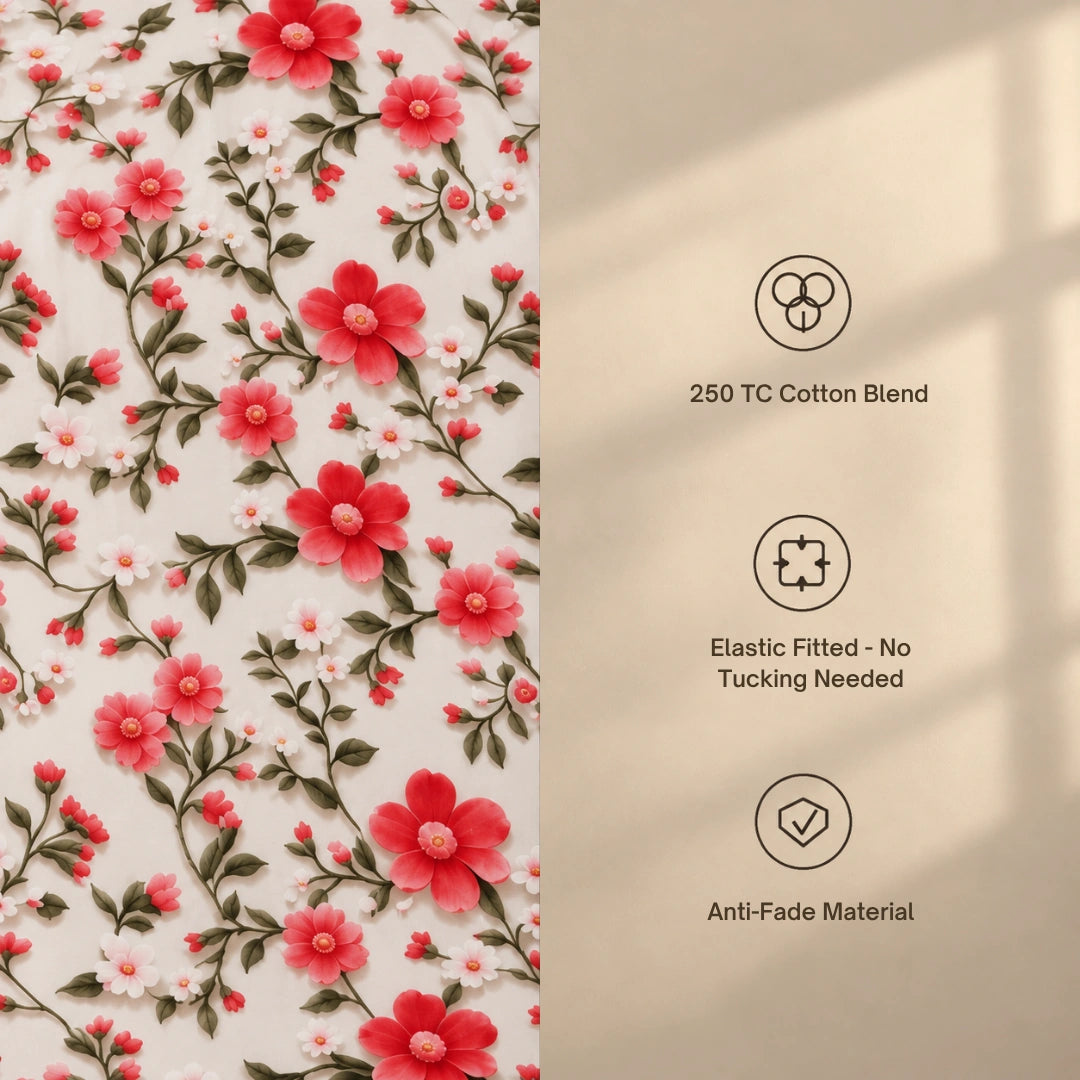 Rosella - King - 7D Design Fitted Bedsheet (78×72 inches)