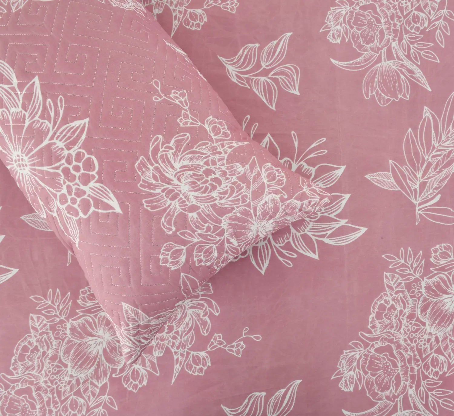 Sakura - 5 Pieces - Quilted Bedding Set (90 x 90 inches)