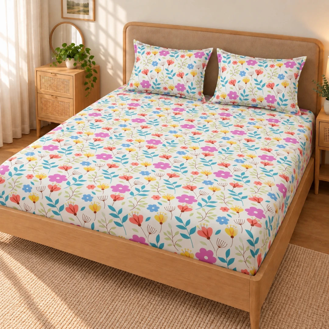 Sakura - King - Fitted Bedsheet (78×72 inches)