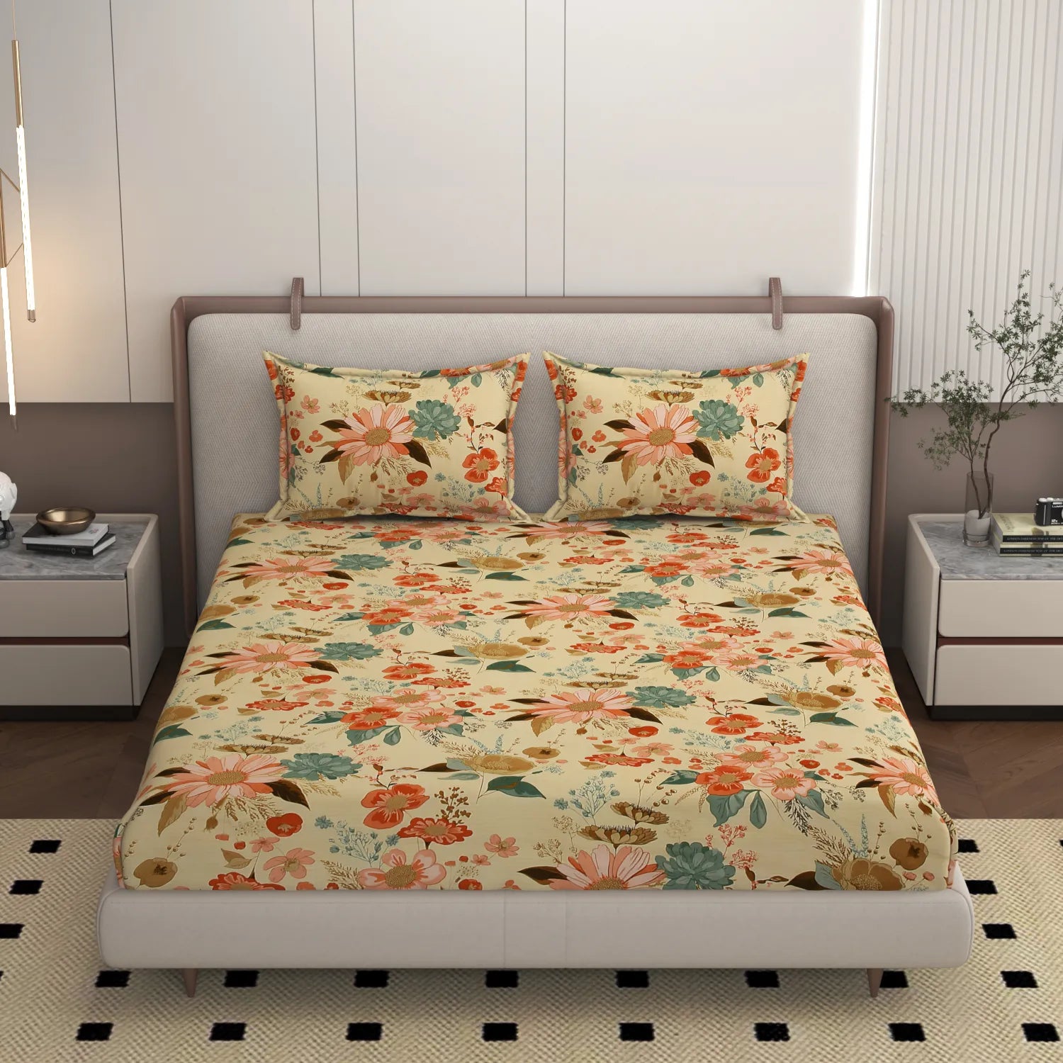 Sandra - King - Fitted Bedsheet (78×72 inches)