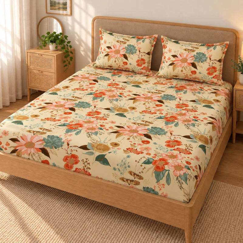 Sandra - King - Fitted Bedsheet (78×72 inches)