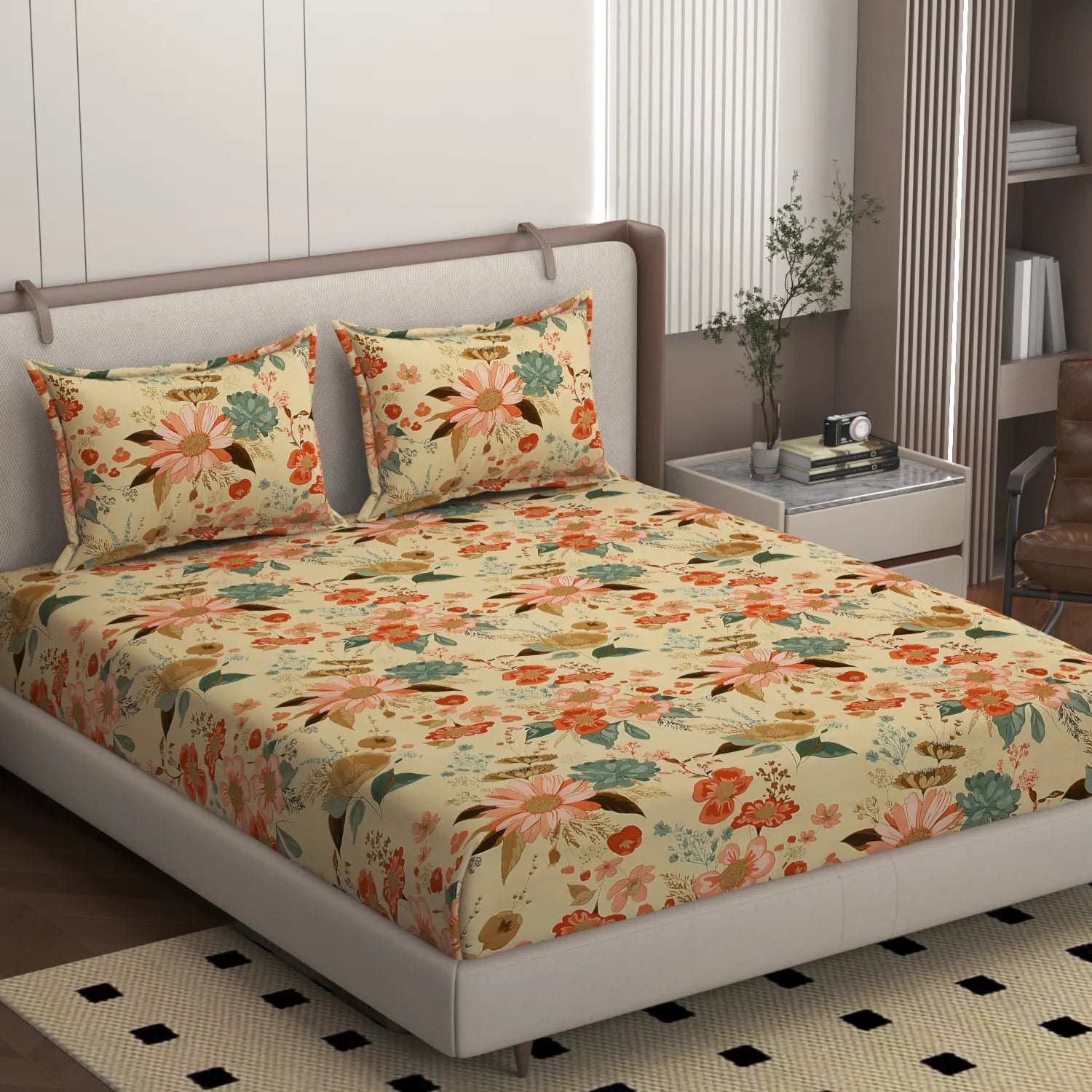 Sandra - King - Fitted Bedsheet (78×72 inches)