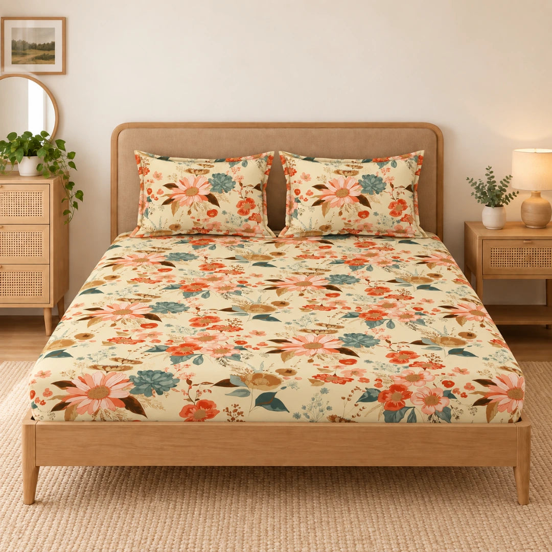 Sandra - King - Fitted Bedsheet (78×72 inches)