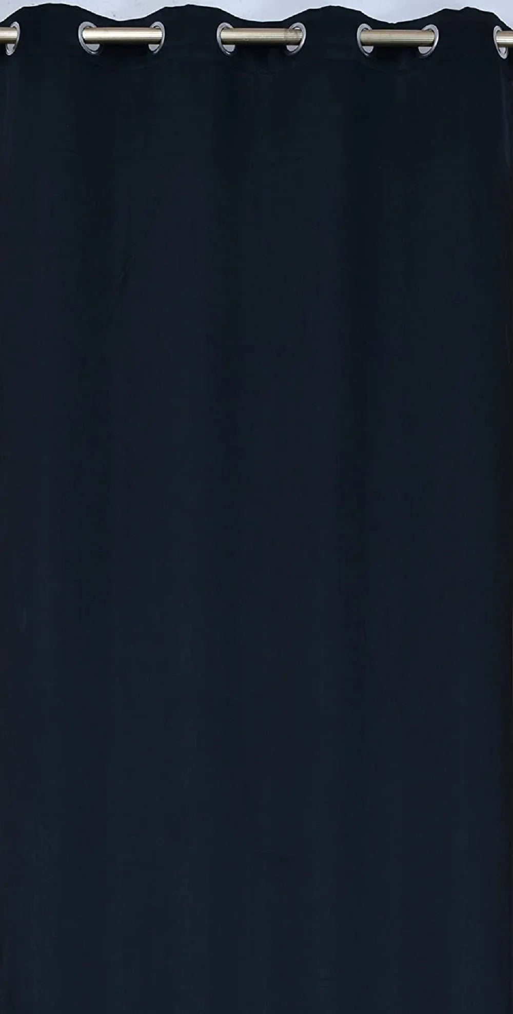Solid Polyester Curtains - Black (Set of 2)