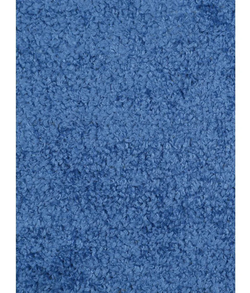 Solid & Striped Combo - Sky Microfibre Doormat (Pack of 2)