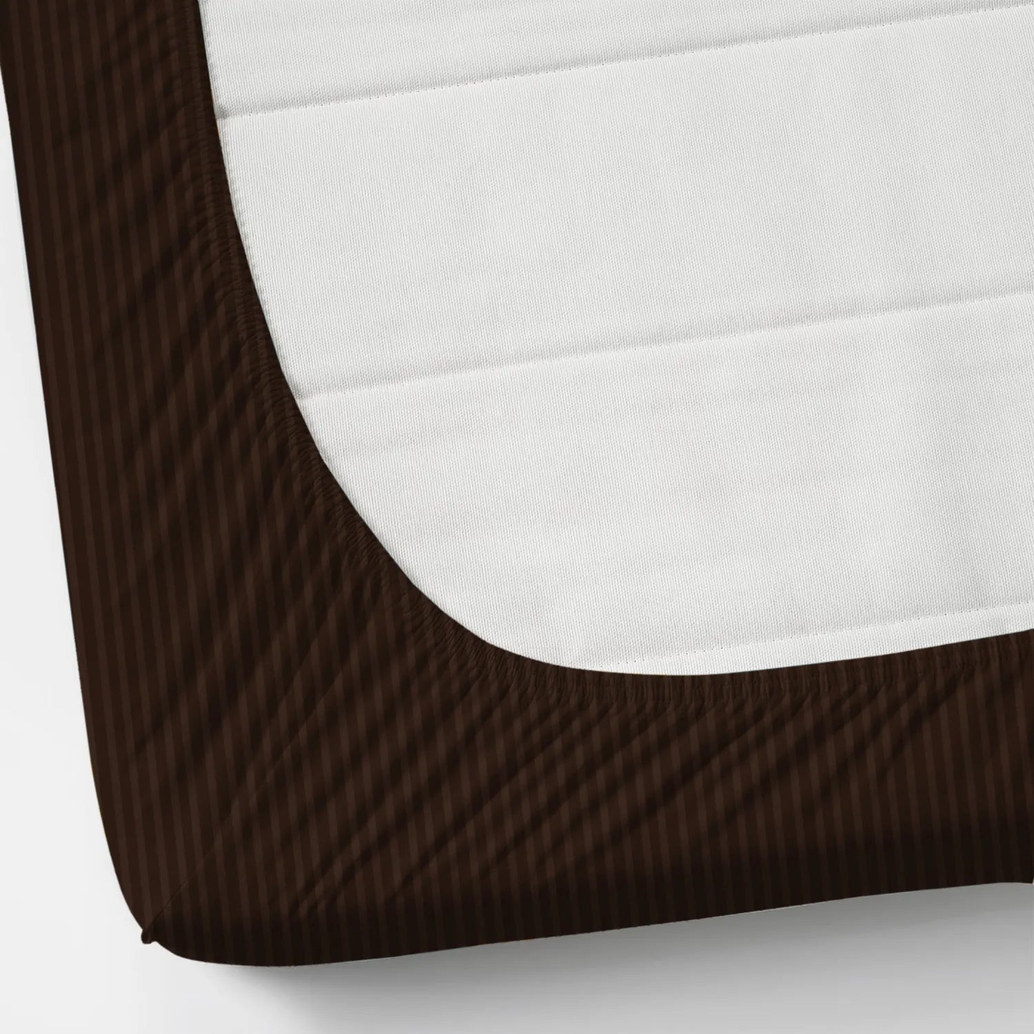 Solids: Brown - King - Fitted Bedsheet (78×72 inches)