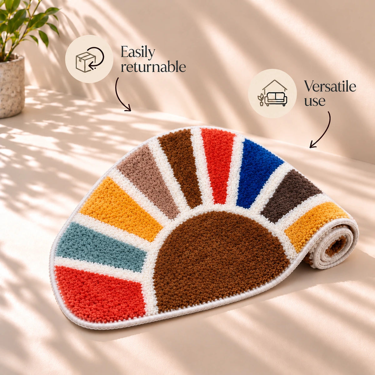 Sunshine - Anti-Slip Microfibre Doormat (40x60 cm) - Pack of 1
