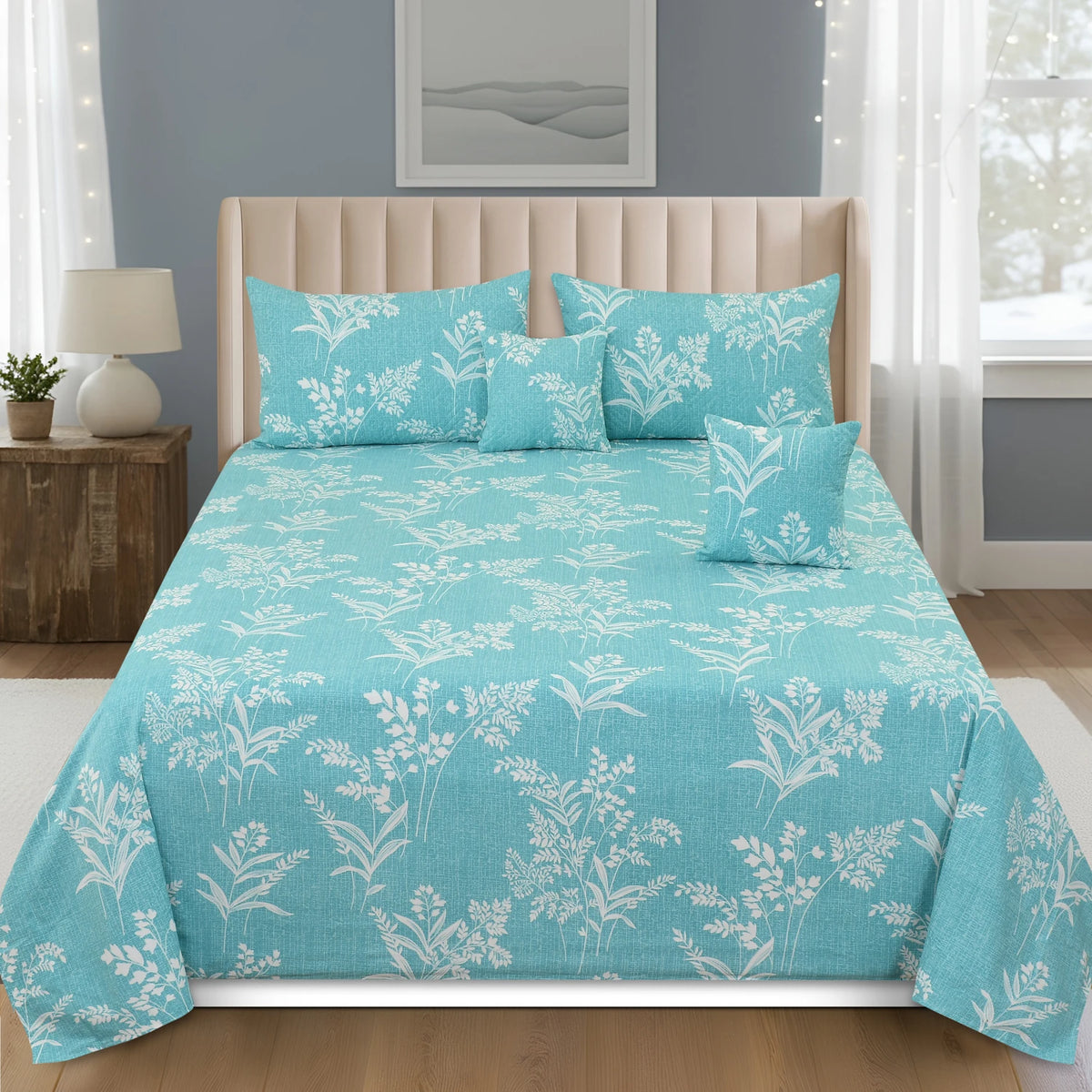Tuscany - 5 Pieces - Quilted Bedding Set (90 x 90 inches)