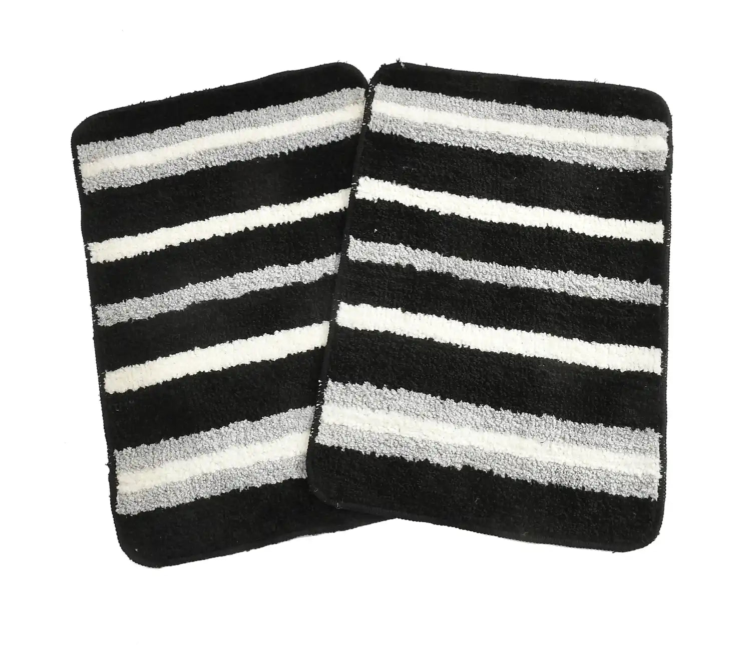 Venice - Black Microfibre Doormat (Pack of 2)