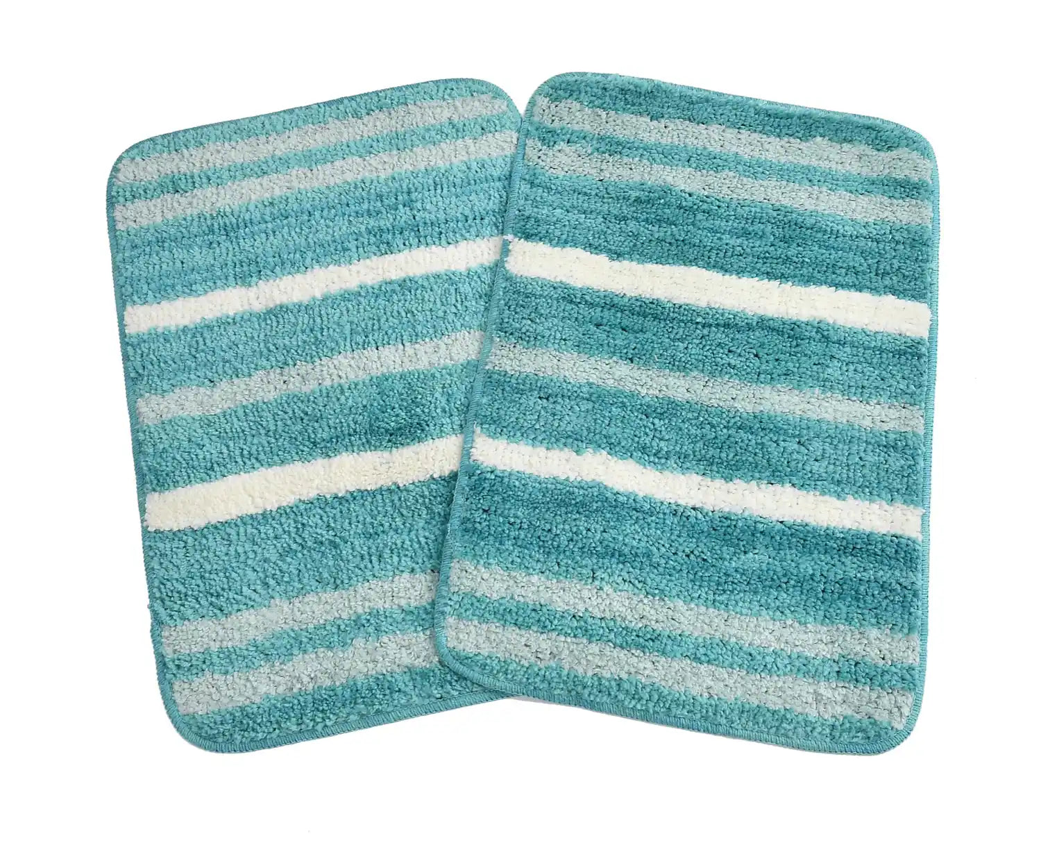 Venice - Cyan Microfibre Doormat (Pack of 2)